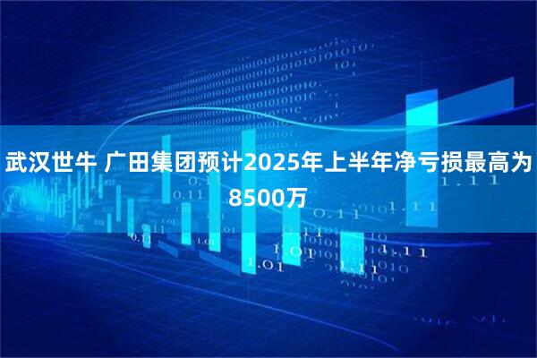 武汉世牛 广田集团预计2025年上半年净亏损最高为8500万