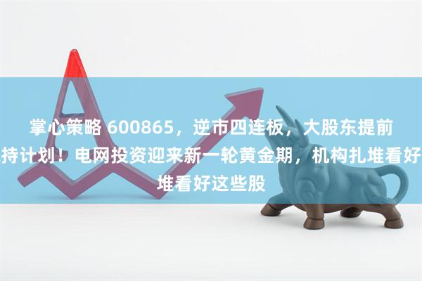掌心策略 600865,逆市四连板,大股东提前终止减持计划!电网投资迎来新一轮黄金期,机构扎堆看好这些股
